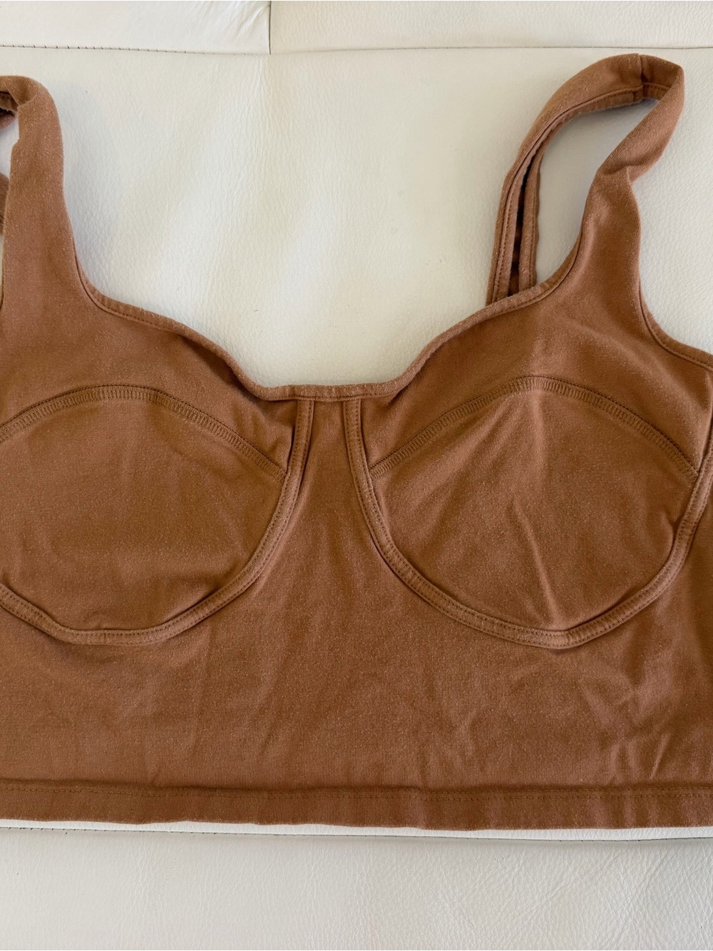 wild fable Brown Seamless Longline Crop Bralette